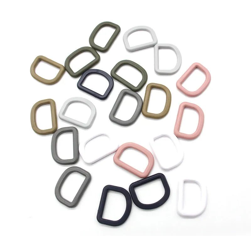 10 Pcs 1 inch Plastic Colorful Half-Round Rings D-Ring Grommets