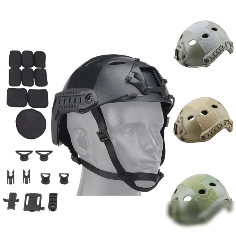 Casco Táctico ABS Ajustable con Orejeras
