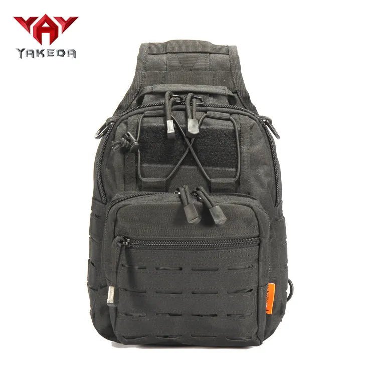 Small outdoor waterproof EDC laser cut pistol concealed tactical crossbody shoulder pack chest sling chest bag