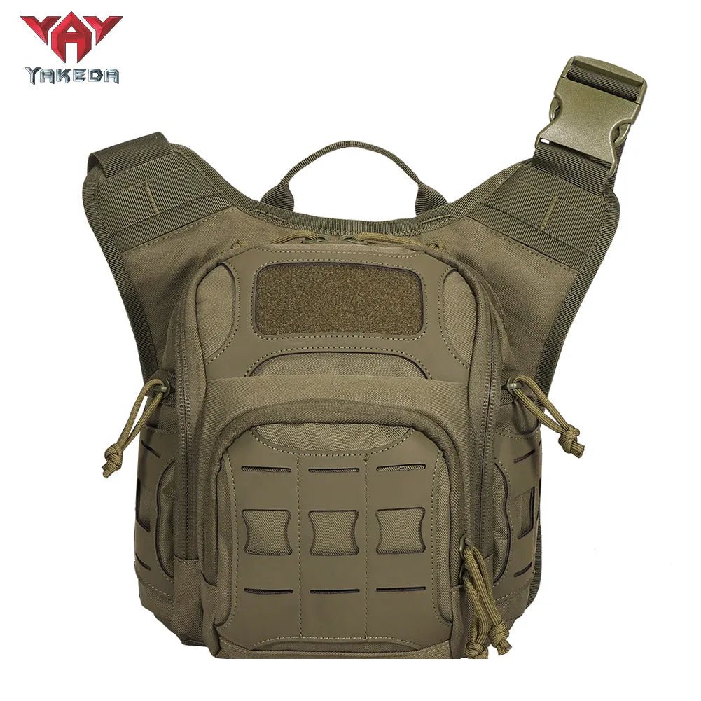 Outdoor tactical chest bag, men's multi-functional military camouflage cycling cross-body bag, one-shoulder backpack