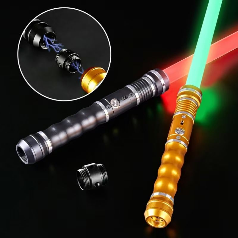 Espada Láser LED Mango Metal Desmontable (Pack 2)