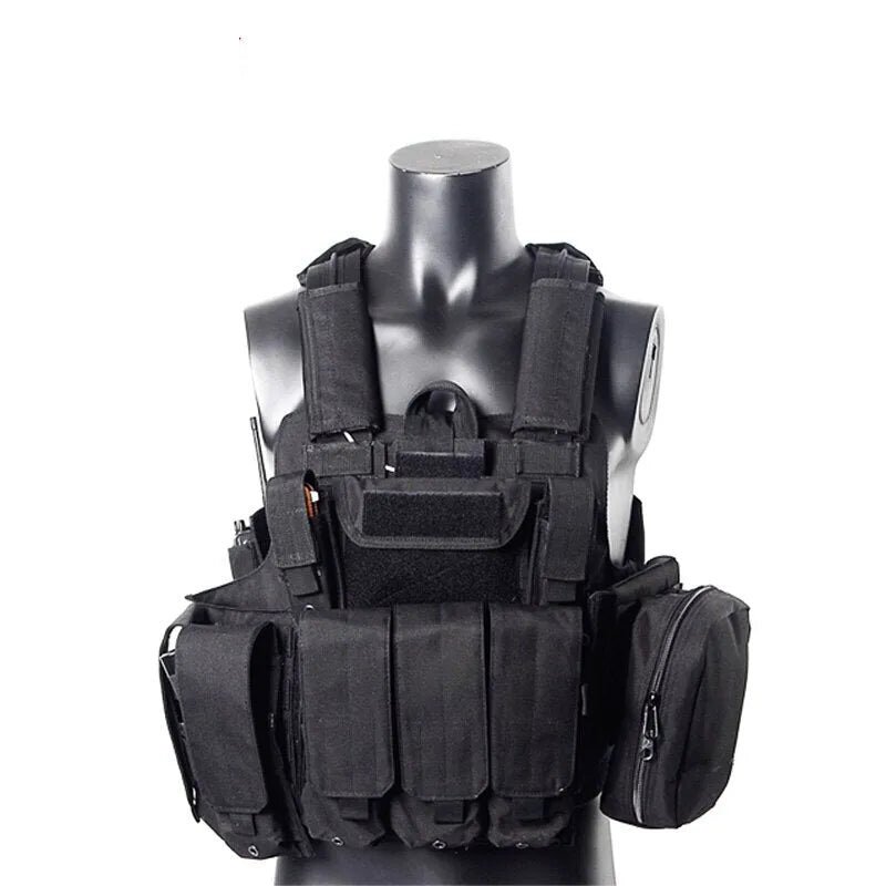 E88020 Military Tactical Vest Police Paintball Wargame Wear MOLLE Body Armor Hunting Ves…