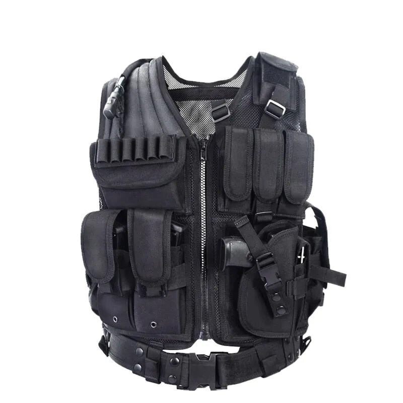 Police Military Tactical Vest Wargame Body Armor Sports Wear Hunting Vest CS Outdoor Pro…
