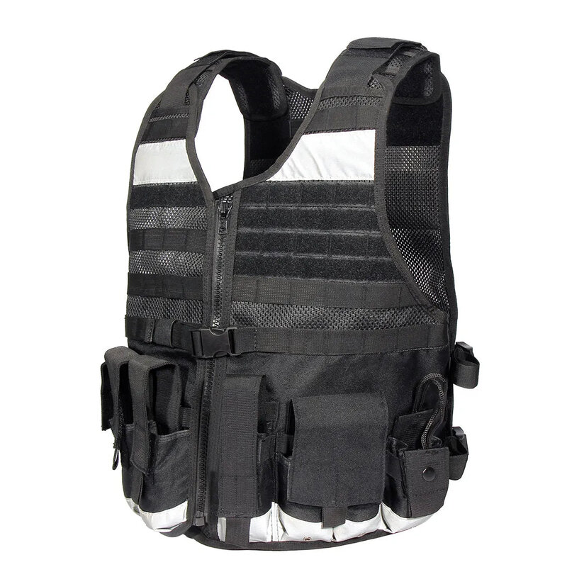 Custom Stab-Resistant Reflective Vest Outdoor Molle System Onboard Safety Tactical Vest