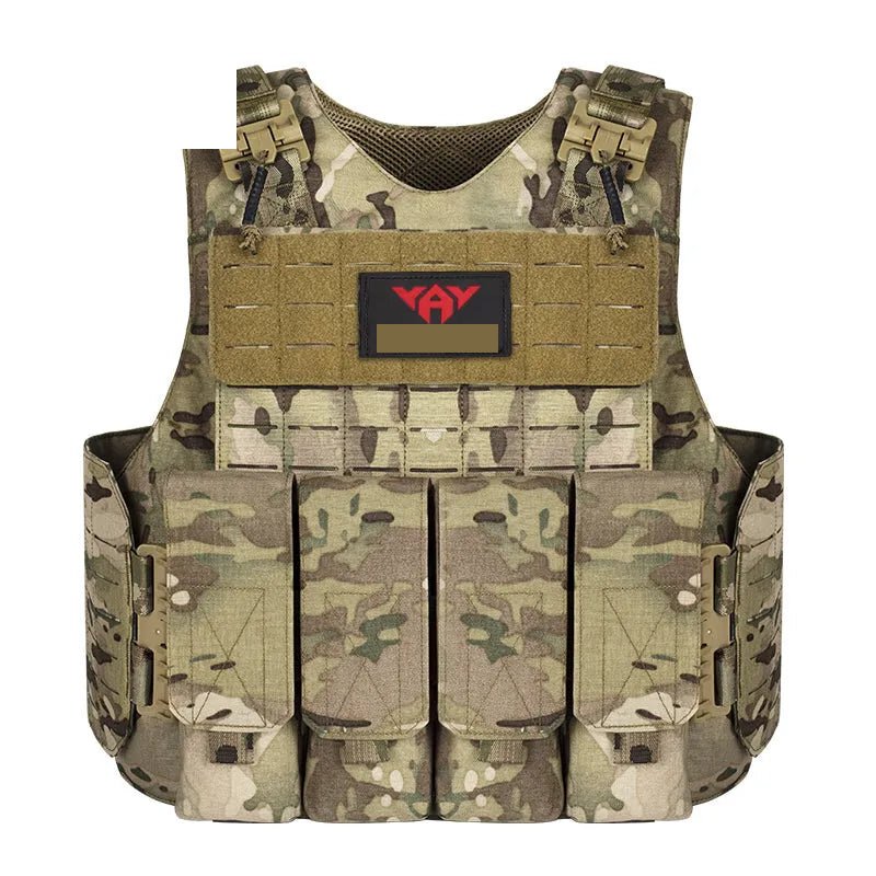 Camouflage Nylon Chaleco Tactico Combat MOLLE Plate Carrier Tactical Vest