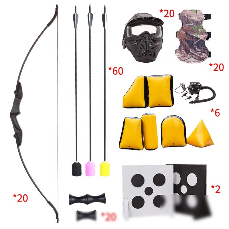 Set Archery Tag 20 Jugadores Bunkers Paintball