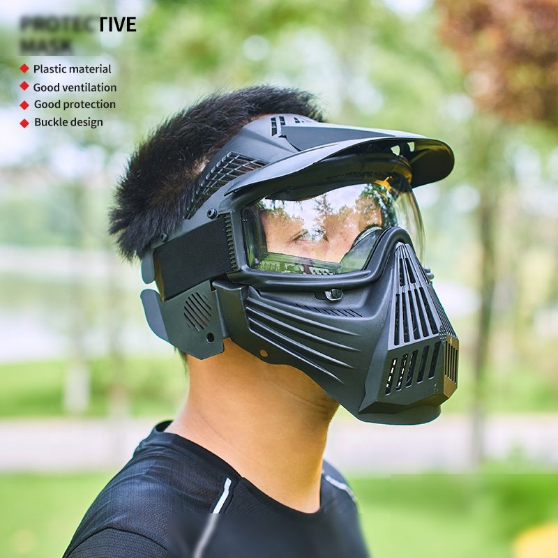 Casco-Máscara Negra CS Archery Combat